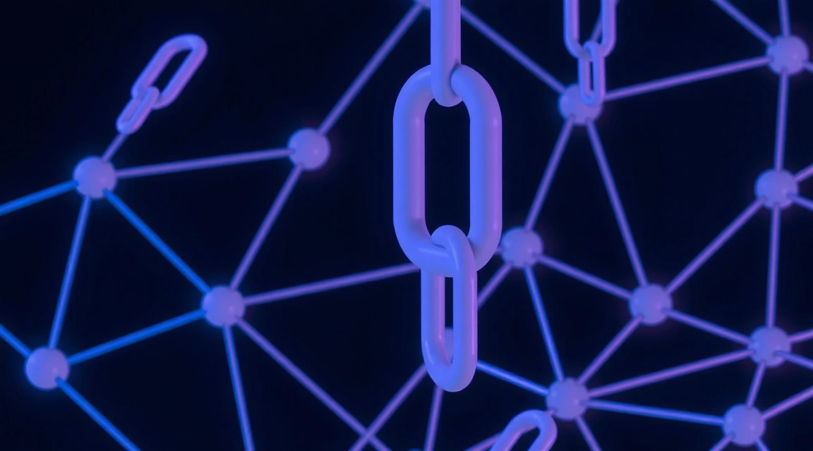 Ilustración de una red de enlaces y conexiones, simbolizando la interconexión de sitios web
